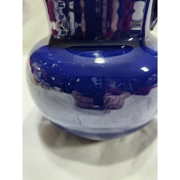 Vintage Stoneware Blue Glazed Pottery  Pitcher  5.5 Inches‎ Cottagecore Boho - Picture 4 of 10